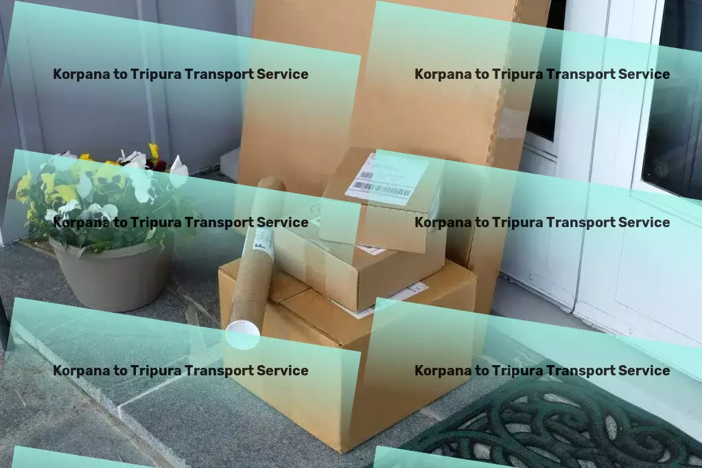 Korpana to Tripura Transport Freight transport solutions